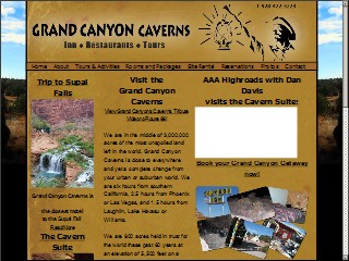 Web site www.gccaverns.com, Grand Canyon Caverns Inn